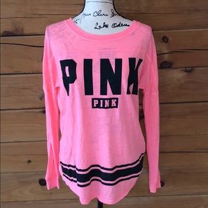 pink long sleeve shirt